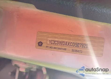 2012 Dodge Caliber Sxt from USA, damaged, VIN 1C3CDWDAXCD507920